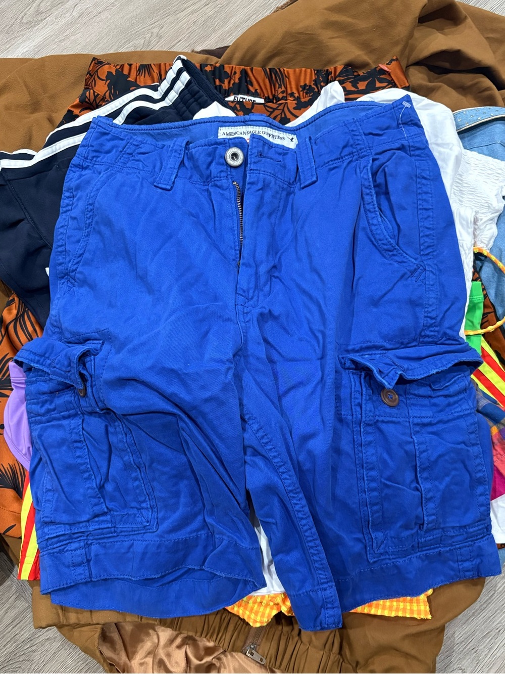 American Eagle Outfitters Royal Blue Men's Cargo Shorts Size 31